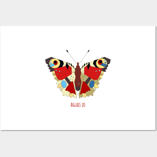 Peacock butterfly Posters and Art